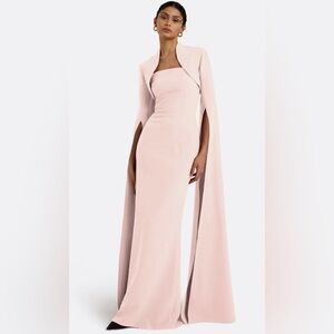 SAFIYAA Amari Crepe Bolero With Floor Length Sleeves Pale Pink Size US 4 NWT